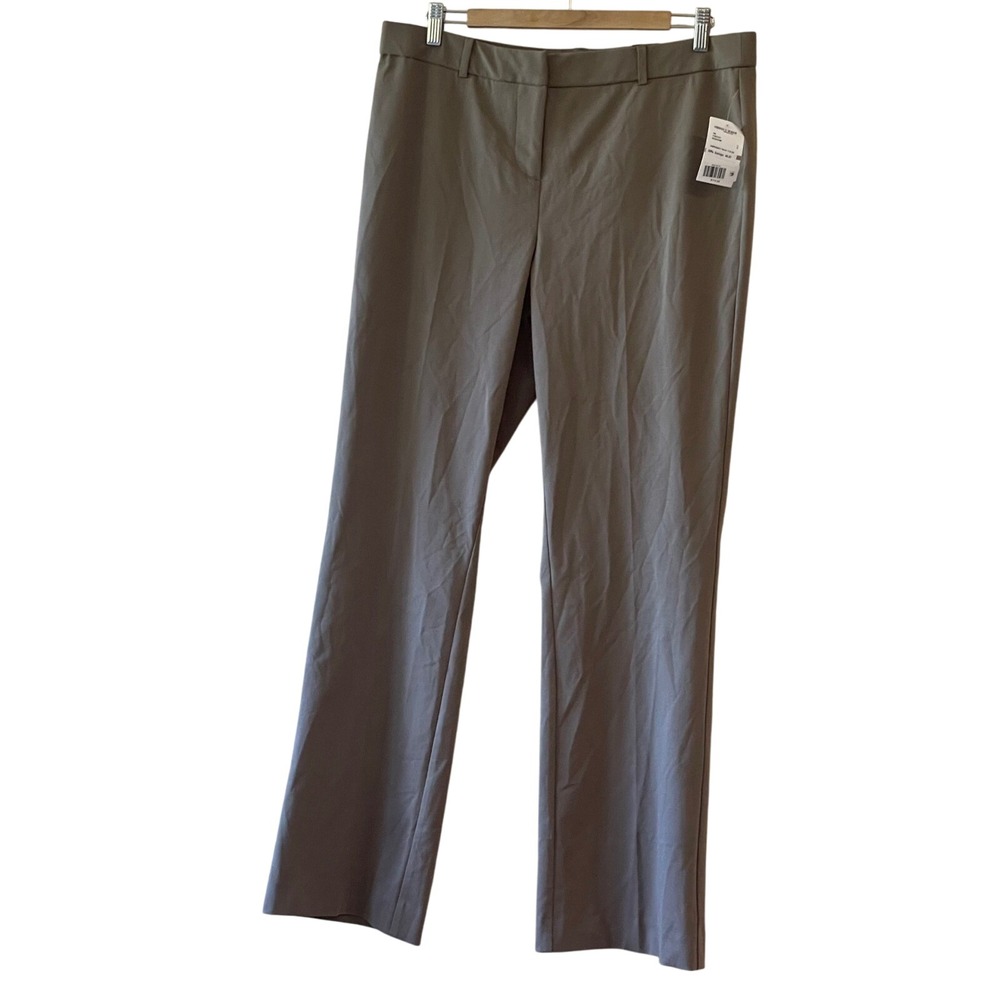 Amanda + Chelsea Women's Mushroom Taupe Straight Leg Career Dress Pants 12‎